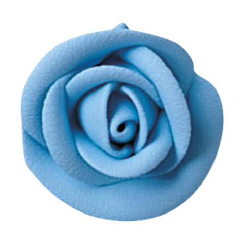 Party Blue Large Classic Sugar Rose Decorations