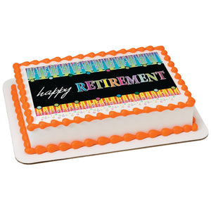 A Birthday Place - Cake Toppers - Happy Retirement Edible Cake Topper Image