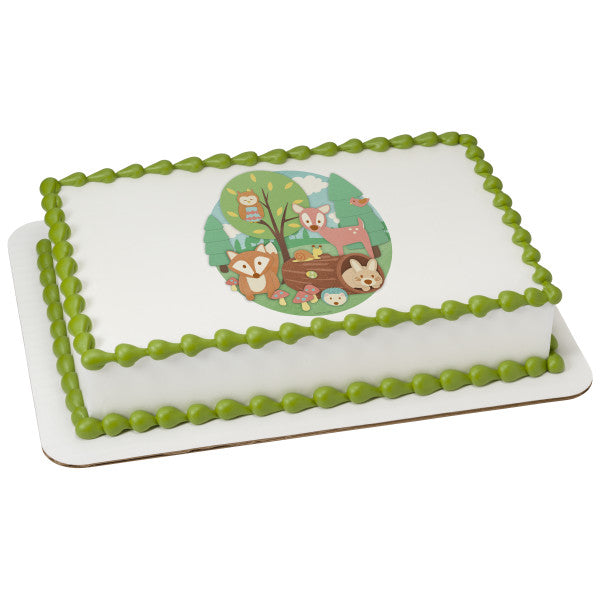 Woodland Buddies Edible Cake Topper Image