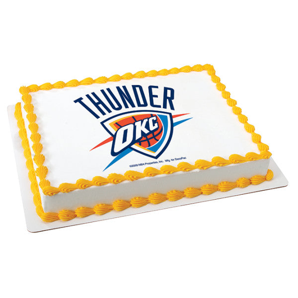 NBA Oklahoma City Thunder Edible Cake Topper Image