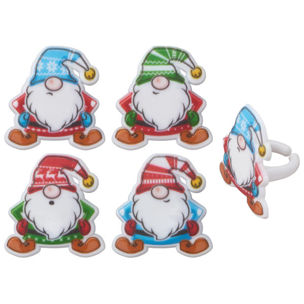 Holiday Gnomes Cupcake Rings