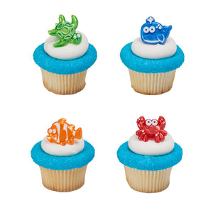 A Birthday Place - Cake Toppers - Beach Cuties Cupcake Rings